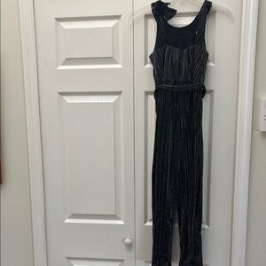 Zunie Black Jumpsuit with Wide-Leg Design
